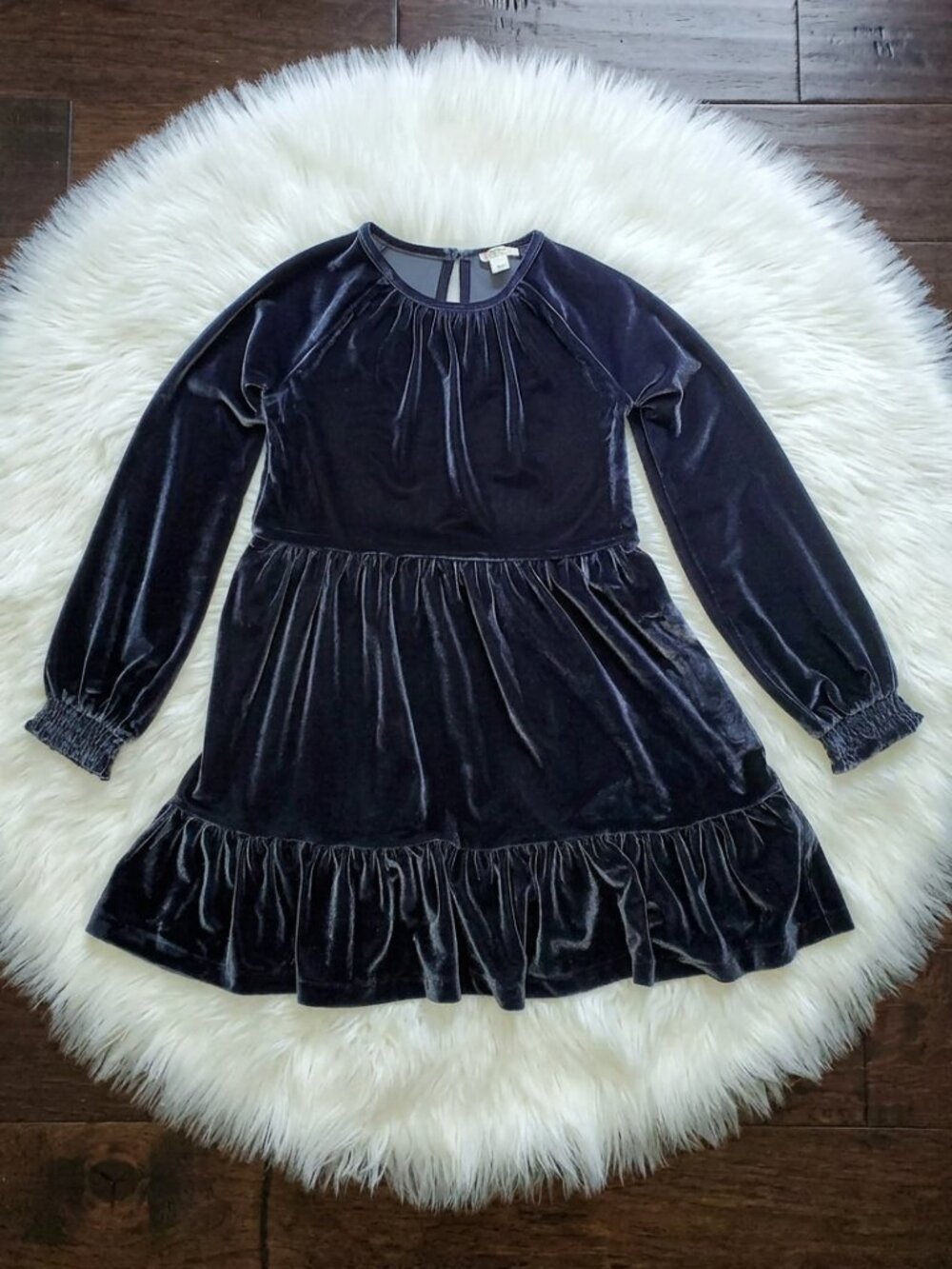 Crewcuts Blue Velvet Dress Size S 6-7